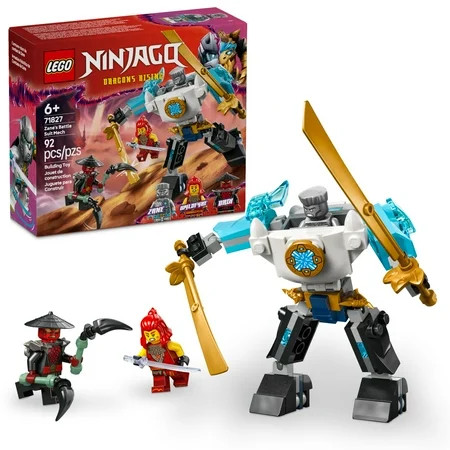 LEGO NINJAGO Zane's Battle Suit Mech Ninja Toy - Building Toy for Pretend Play for Kids, Boys and Girls, Ages 6+ - with 3 Minifigures - Gift Idea for Birthdays - 71827 | Walmart (US)