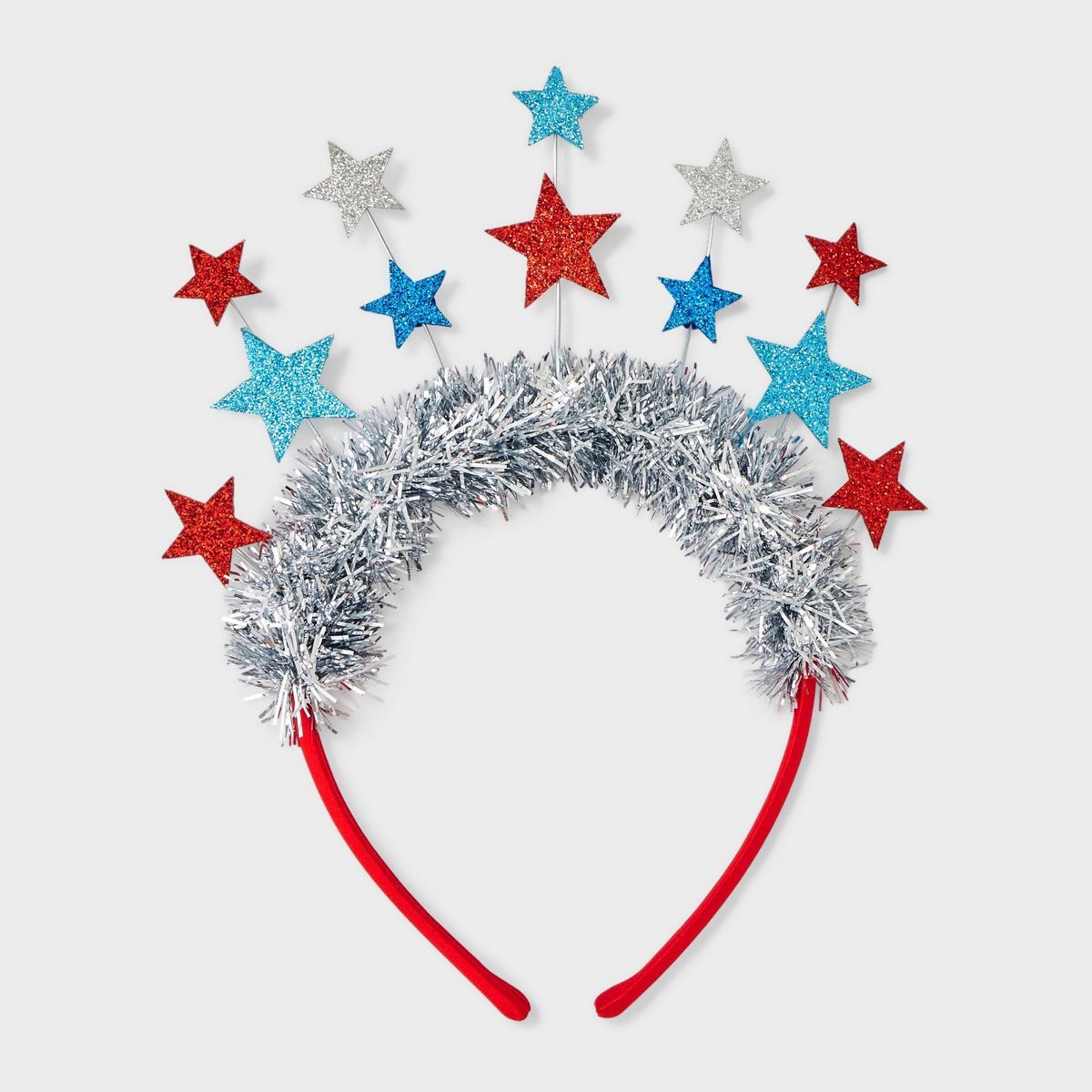 Americana Star and Tinsel Headband - Red/Silver/Blue | Target