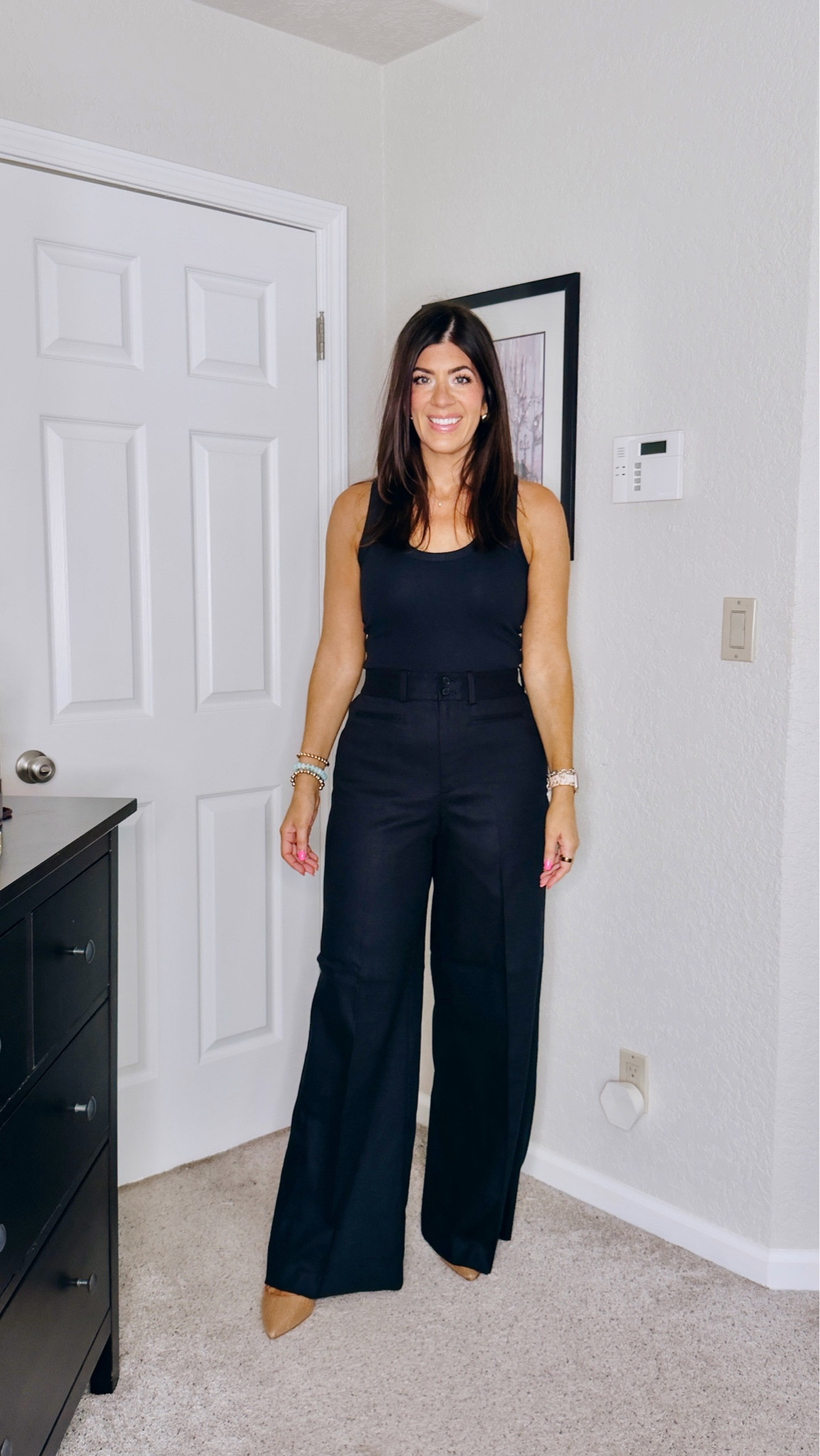 New in from Spanx- code MEGHANXSPANX 
In a medium tall wide leg trouser

#LTKWorkwear #LTKTall #LTKMidsize