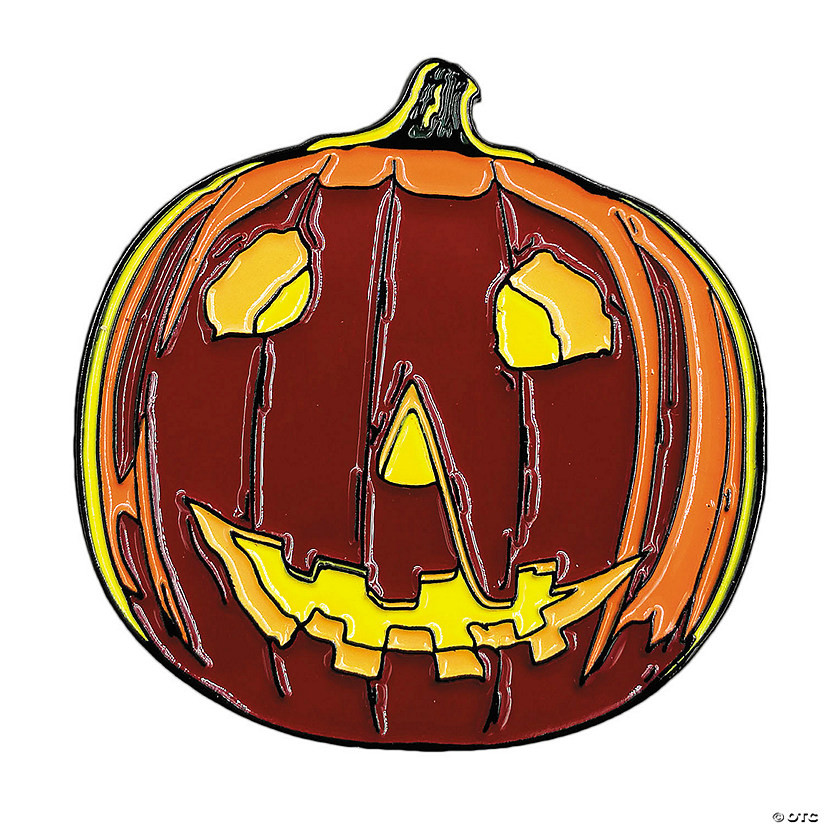 1 1/2" Halloween™ (1978) Pumpkin Full-Color Enamel Pin | Oriental Trading Company