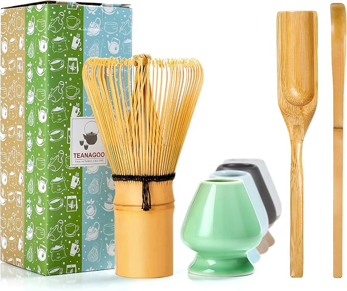TEANAGOO MA-01 Japanese Matcha Ceremony Accessory, Matcha Whisk (Chasen), Traditional Scoop (Chas... | Amazon (CA)