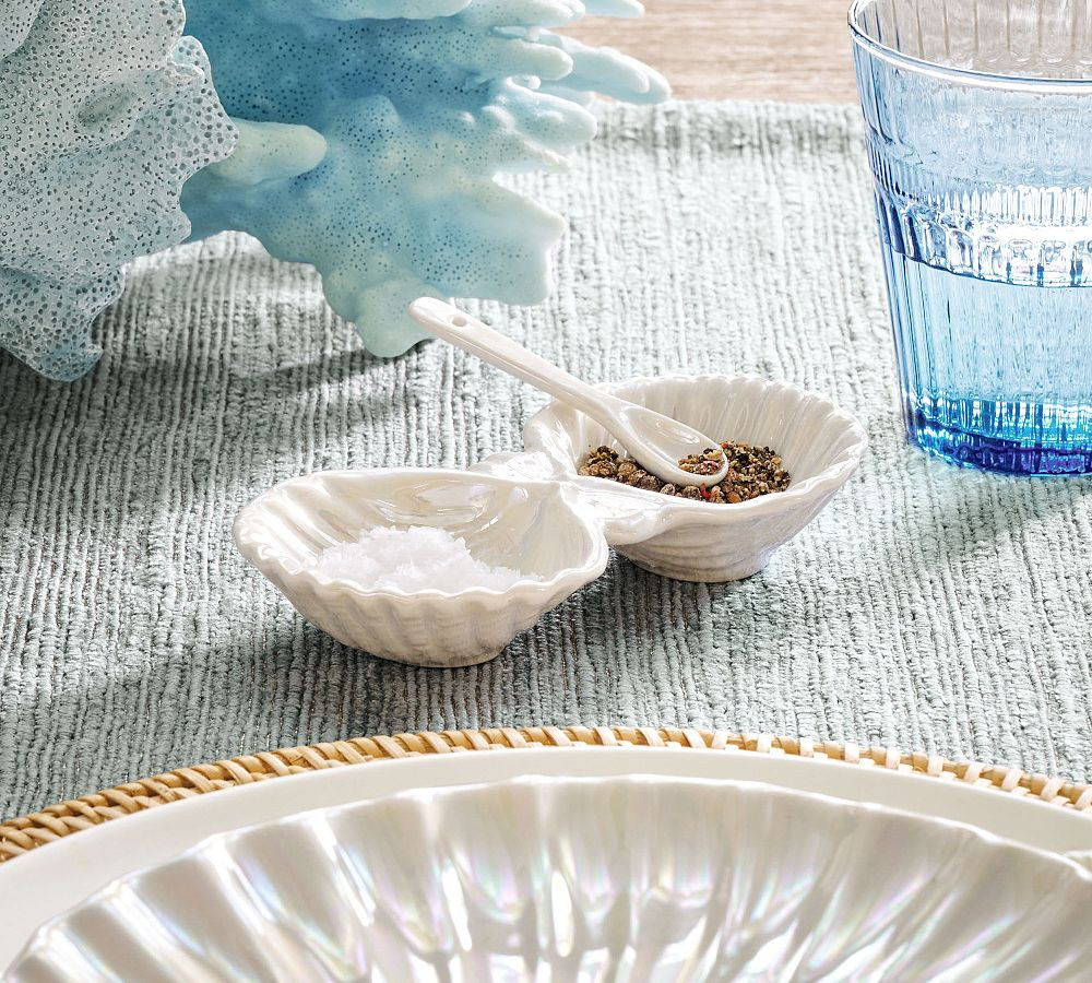 Pearlescent Shell Salt & Pepper Pinch Jars | Pottery Barn (US)