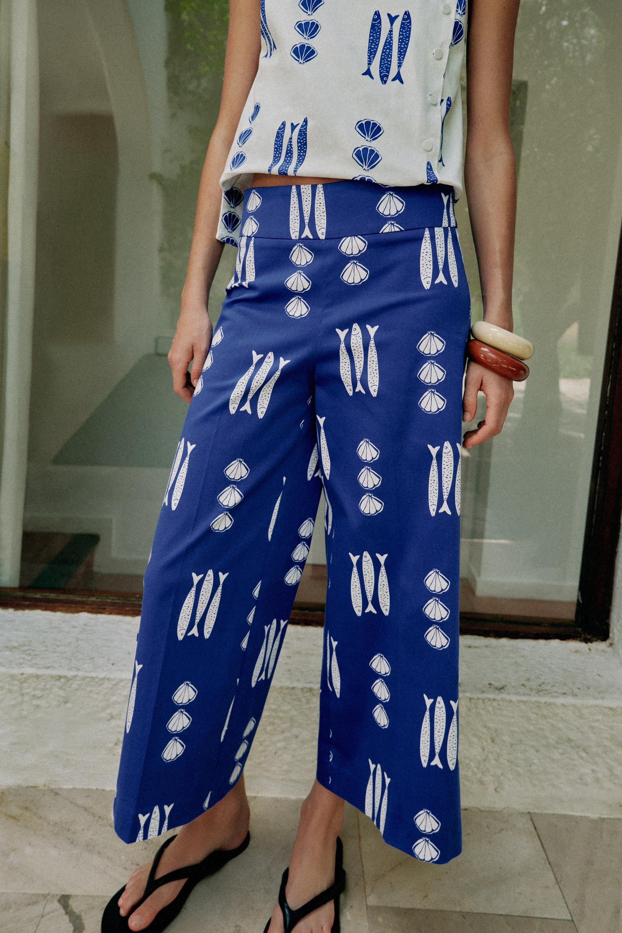 PRINTED TIE CULOTTES | Zara US