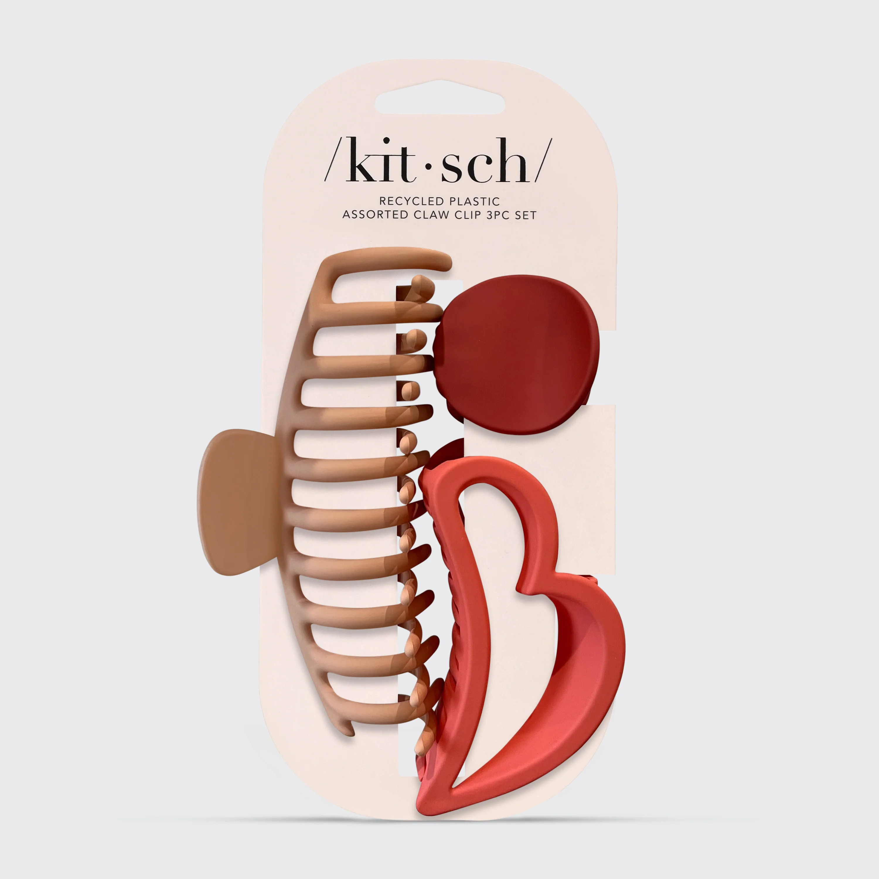 Valentine's Day Recycled Plastic Assorted Claw Clip 3pc | Kitsch