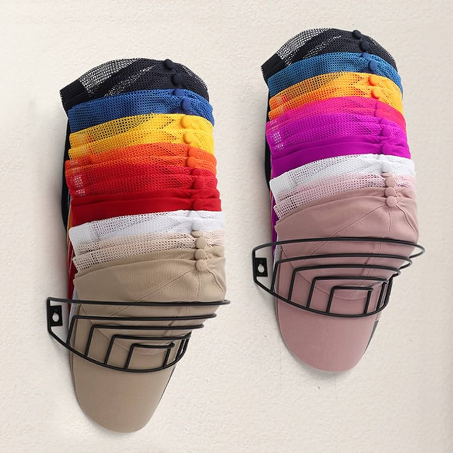 Hat Rack for Wall and Door 2 Pack for 30 Baseball Caps Metal Hat Organizer Hat Hanger for Closet ... | Amazon (US)