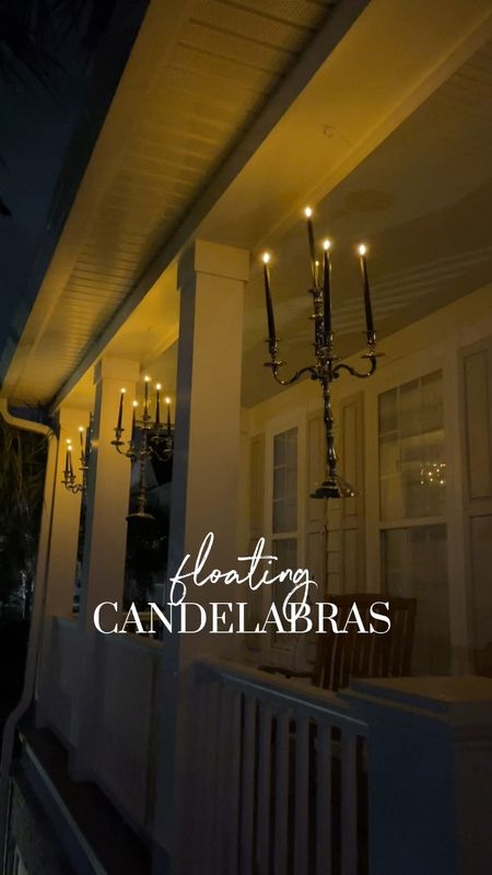 Floating candelabras - you can thrift these but you’ll also find them in my Amazon! These candles are battery operated, with a remote. I used super strong fishing line to hang! 

Halloween porch decor 

#LTKhome #LTKSeasonal #LTKHalloween