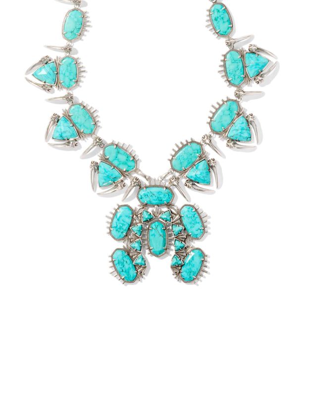 Odessa Vintage Silver Statement Necklace in Variegated Turquoise Magnesite | Kendra Scott | Kendra Scott