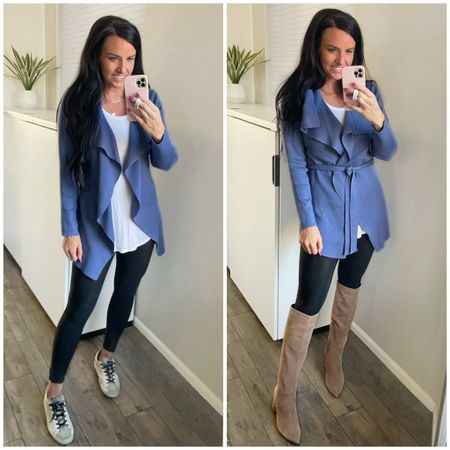 This long tie-cardigan makes an amazing winter outfit for anyone! Wear it for work or weekend by switching out jeans or leggings (and shoes if you want to dress it up with boots). This exact color often sells out, but there are many other beautiful choices, too! Fits TTS (I’m in a S) and is on Amazon Prime Deal for $30-35!

Love it with faux leather leggings— such good length!

#LTKsalealert #LTKworkwear #LTKfindsunder50