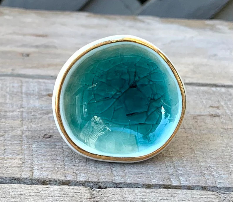 Ceramic Drawer Knob, Sea Glass Cabinet Pull Crackle Glazed, Dresser Knob, Door Hardware -  nautic... | Etsy (Global)