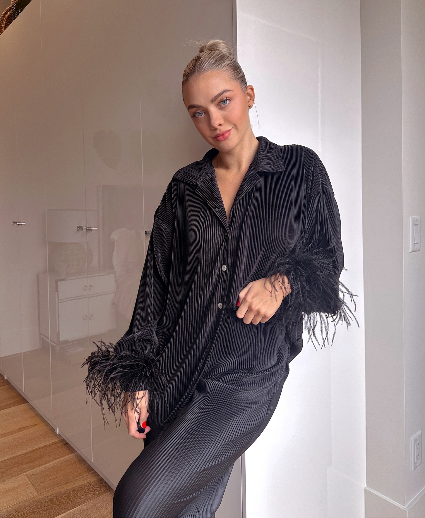 Feather trimmed pj’s 🖤

#LTKFind #LTKstyletip #LTKSeasonal