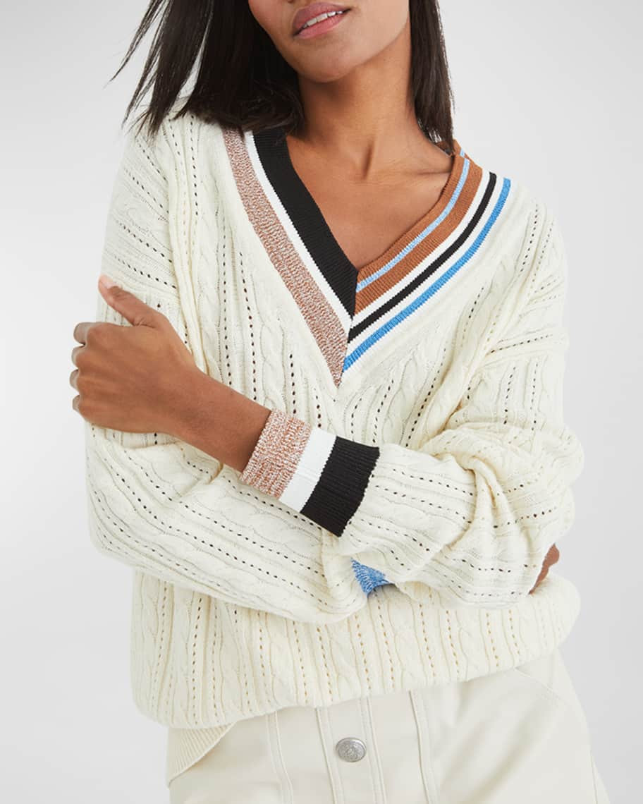 Veronica Beard Rory V-Neck Sweater | Neiman Marcus