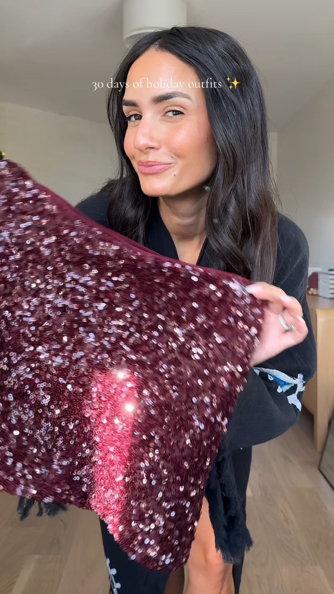 Medium skirt (sold out) 
Large sweater 

#LTKpartywear #LTKwinter #LTKcanada