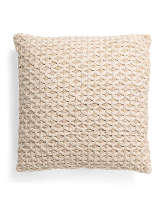 20x20 Cotton Jersey Honeycomb Pillow | TJ Maxx