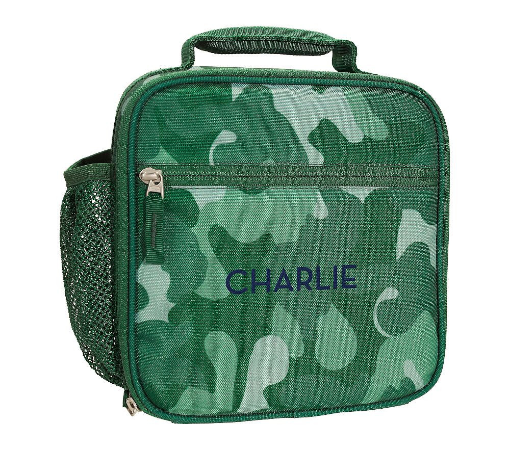 Green Classic Camo Mackenzie Classic RPET Lunch Box | Pottery Barn Kids
