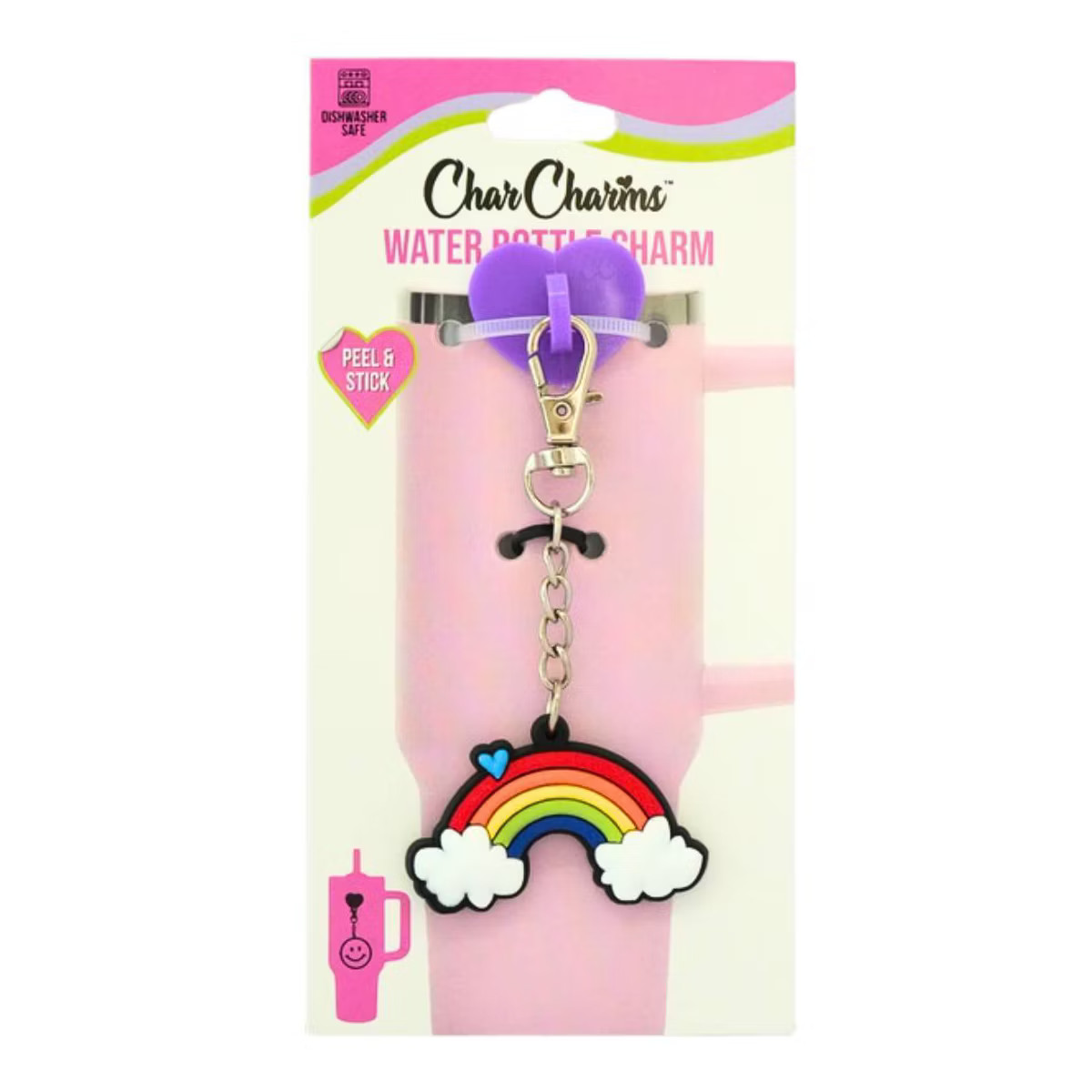 CharCharms Rainbow Water Bottle Charm with Stick-On Hook Bundle: PVC Accessory for Hot & Cold Bev... | Target