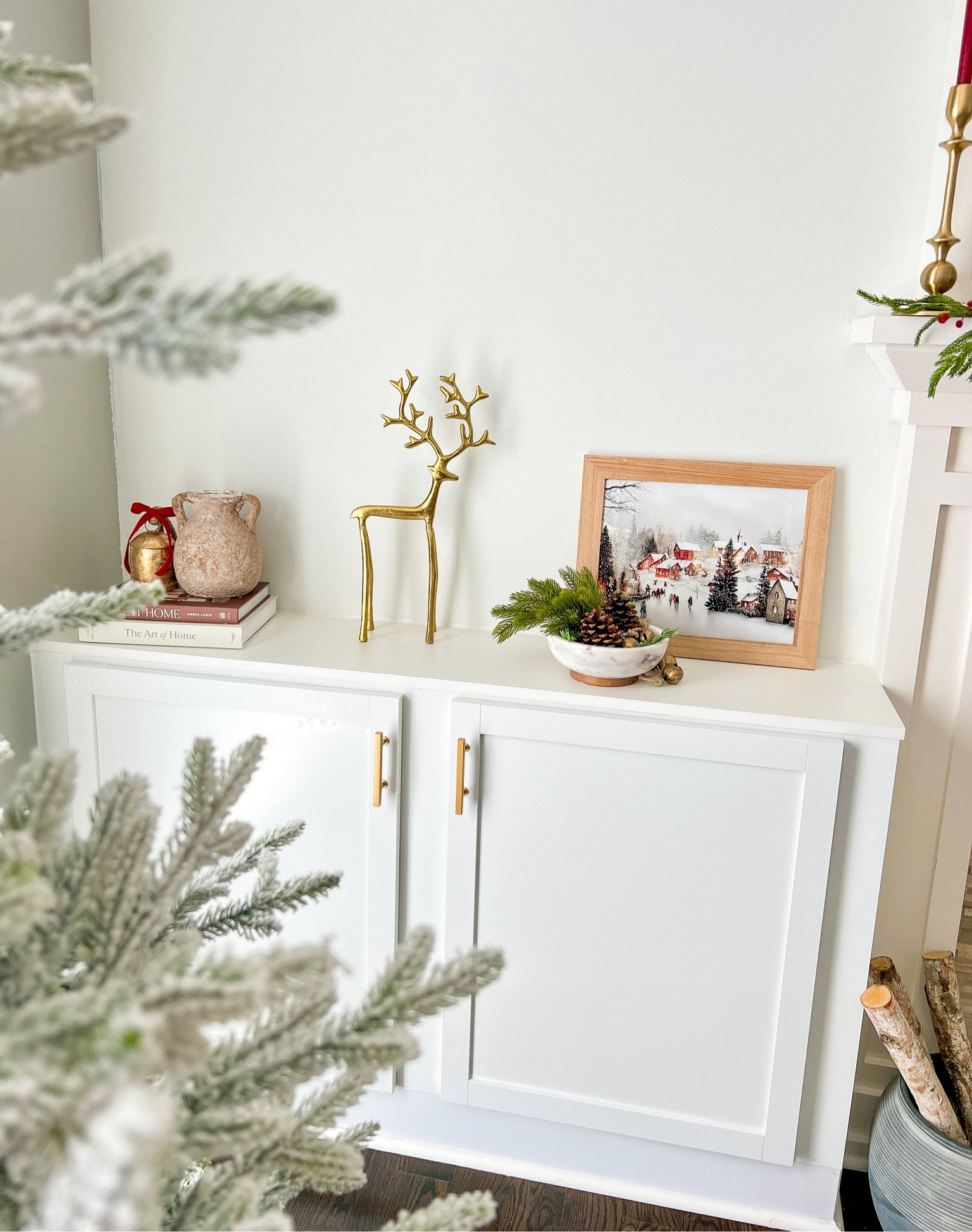 Loving this picture. It's a nostalgic winter village with some pops of colors. Perfect for Christmas shelves or counters decor. 

#LTKhome #LTKSeasonal #LTKHoliday