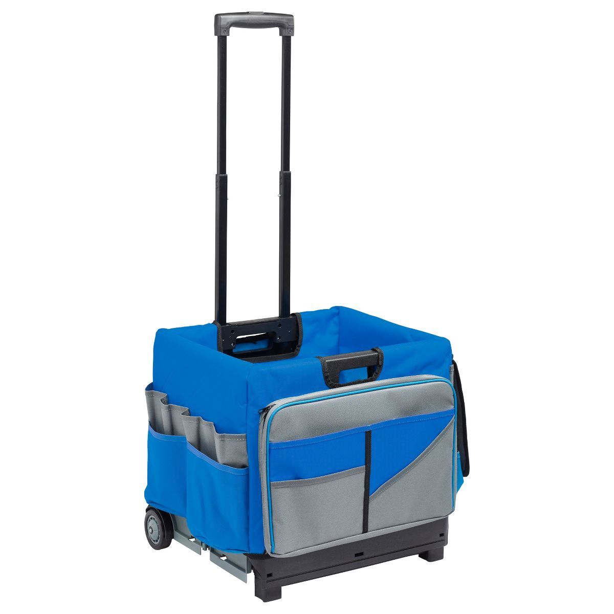 ECR4Kids Universal Rolling Cart with Canvas Organizer Bag, Mobile Storage, Blue/Grey | Target