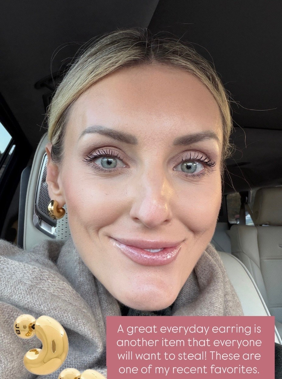 Love these gold hoops for an everyday earring! Everyone needs a good pair of staple hoops! 

Loverly Grey, gold hoops, everyday earrings, white elephant party, favorite things party, friend gift ideas, gift ideas for her 

#LTKHoliday #LTKGiftGuide