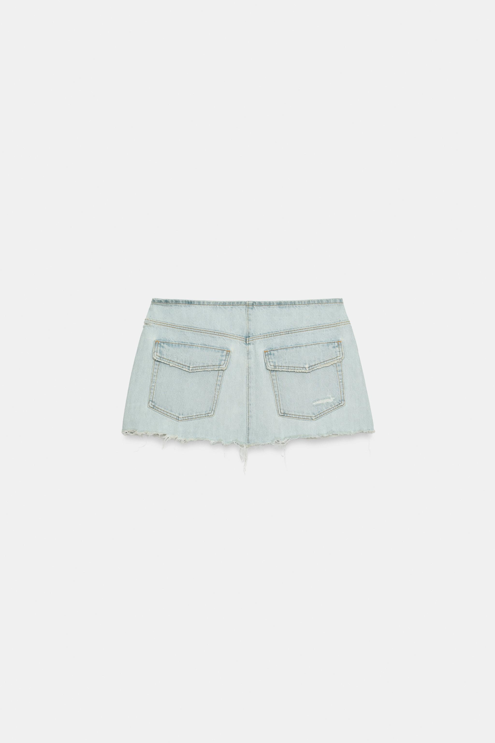 TRF RIPPED DENIM MINI SKIRT | Zara DE