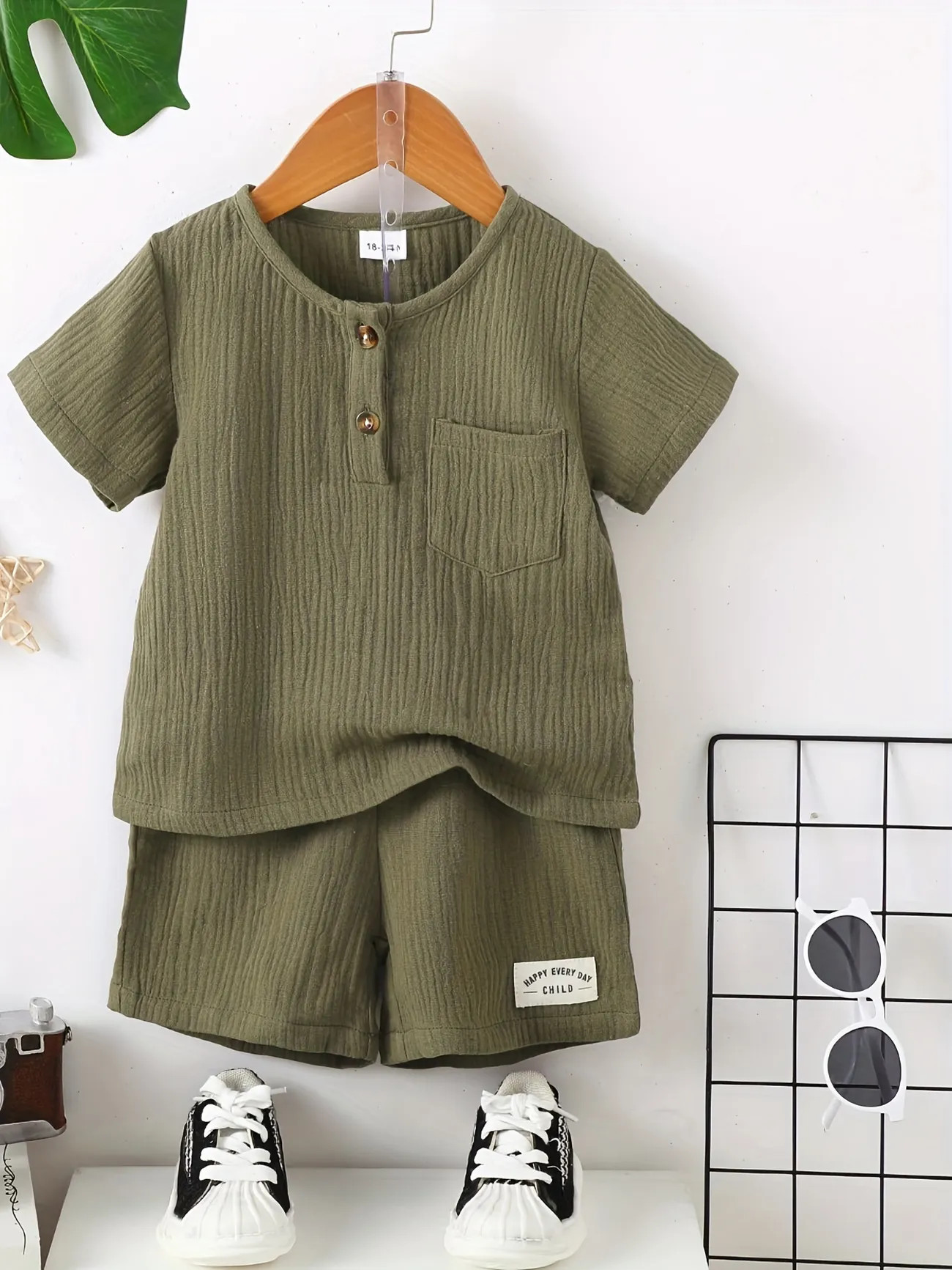 2pcs Little Boy Cotton Casual Short Sleeve Polo Shirts & Shorts Set, Comfy Summer Kids Clothes | Temu Affiliate Program