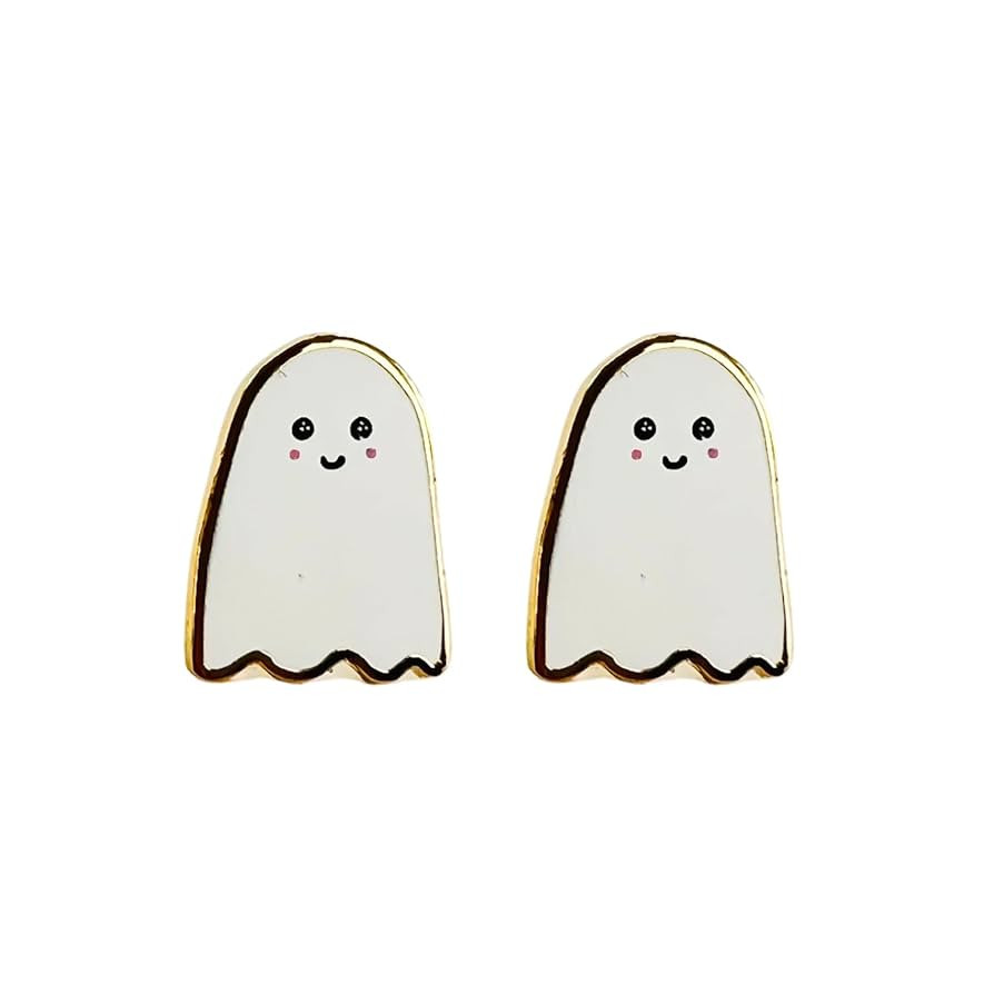 Moonlight Makers Halloween Ghost Hypoallergenic Stud Earrings - 22k Gold Plated, Stainless Steel ... | Amazon (US)