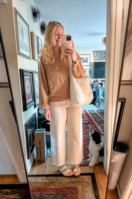 Neutral tone outfit! These wide leg pants are perfect for spring 

top large
pants 12
sandals 8.5



#LTKOver40 #LTKStyleTip #LTKMidsize