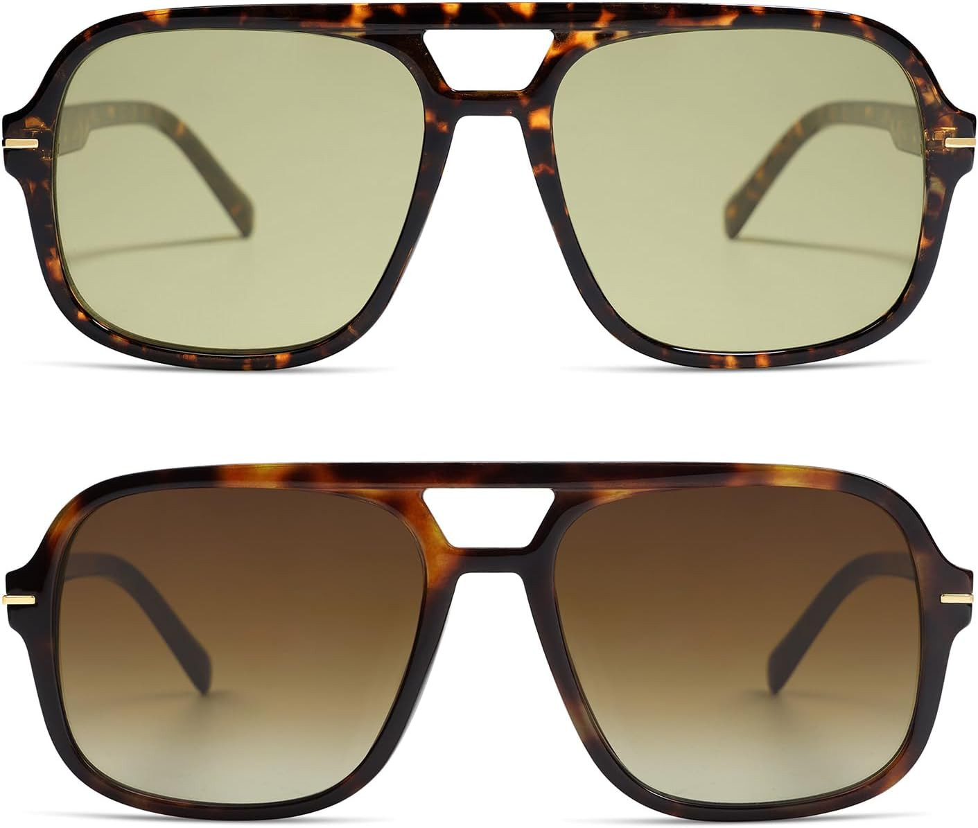 Retro Trendy Square Aviator Sunglasses Womens Mens AR82173 | Amazon (US)