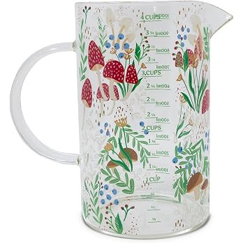 Steel Mill & Co Mushroom Measuring Cup for Liquid, Glass Beaker, Cottagecore/Hippie/Fairycore Kit... | Amazon (US)