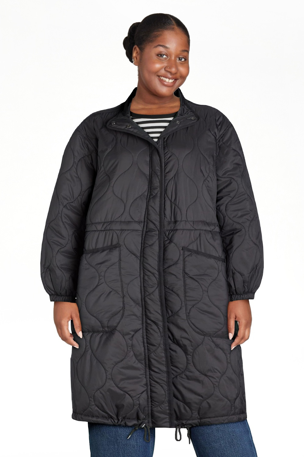 Free Assembly Women's Quilted Cocoon Jacket, XS-XXL - Walmart.com | Walmart (US)