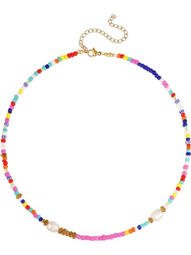 Sacina Colorful Beaded Choker Necklace, Hippie Necklace, Boho Necklace, Summer Necklace, Beach Ne... | Amazon (US)