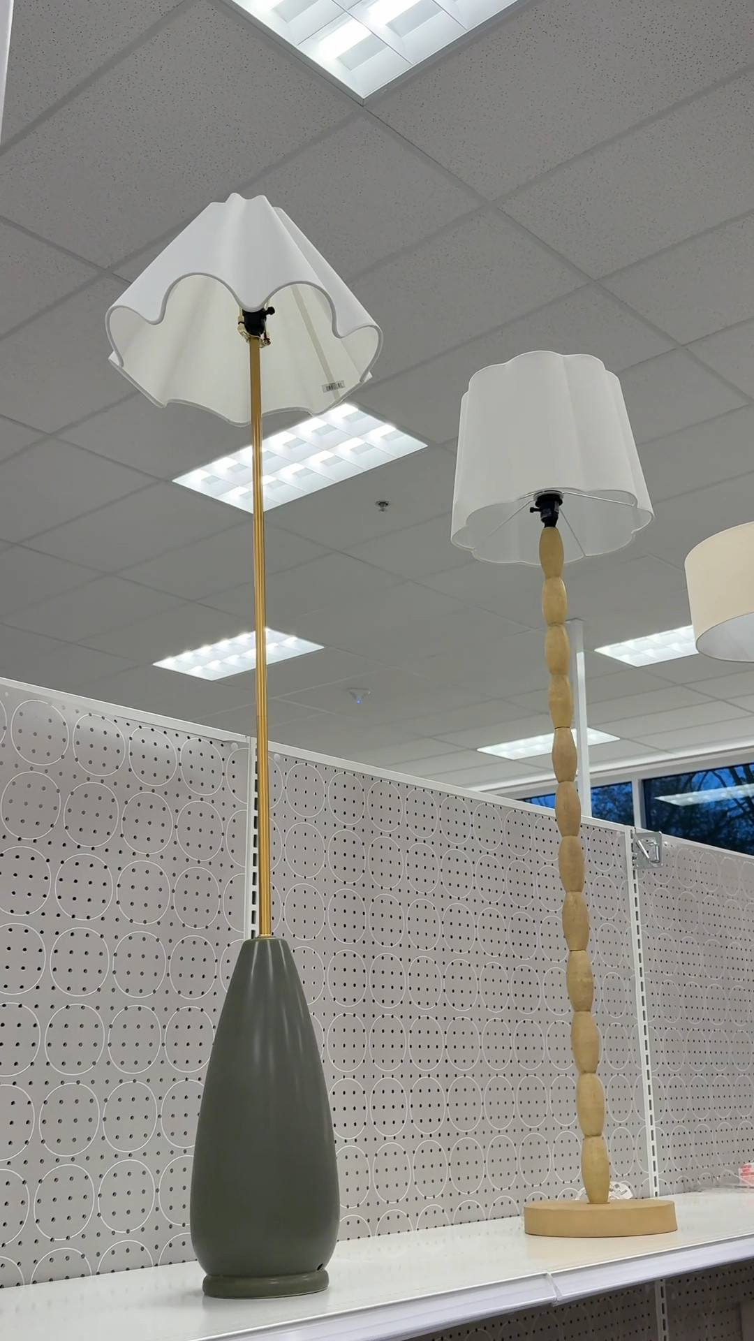 Floor lamp with wavy lampshade.

#LTKHome