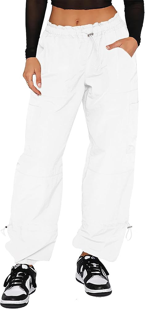 Y2K Cargo Pants Women Baggy - Parachute Pants for Women | Amazon (US)