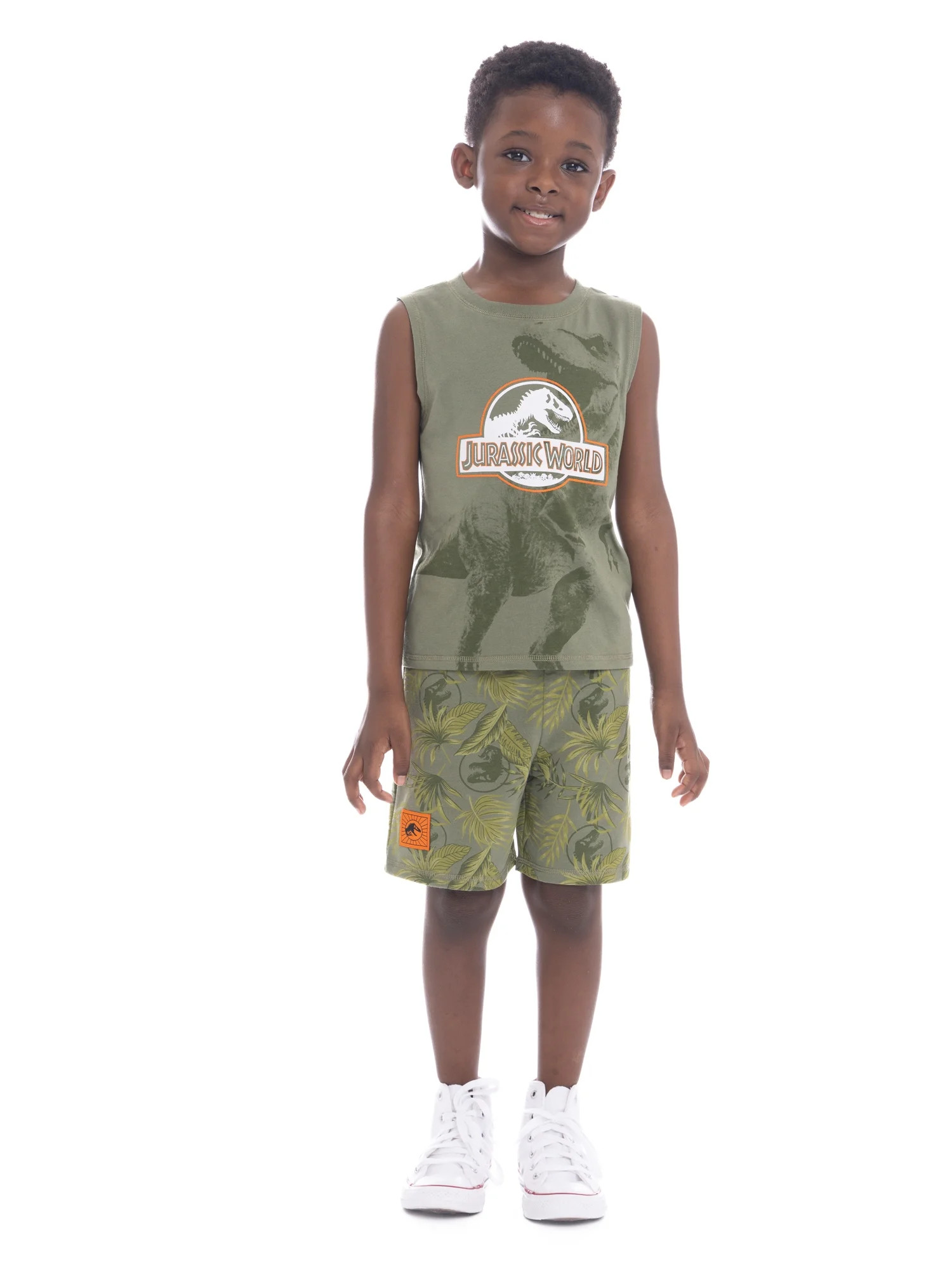 Jurassic World Toddler Boys Graphic Print Tank Top and Shorts Set, 2-Piece, Sizes 12M-5T | Walmart (US)
