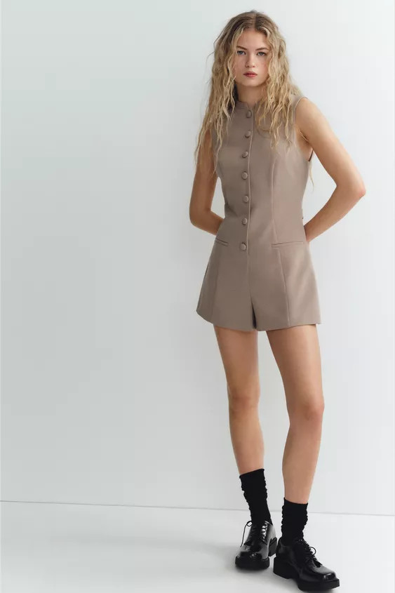 SHORT JUMPSUIT WITH BUTTONS | Zara US