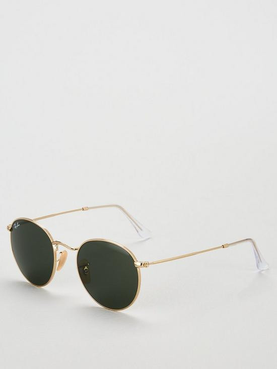 Round 0RB3447 Sunglasses - Gold | Very (UK)