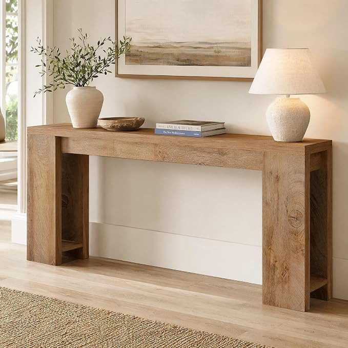 Tribesigns 70.9-Inch Extra Long Console Table, Farmhouse Wood Sofa Table Behind Couch, Narrow Ent... | Amazon (US)