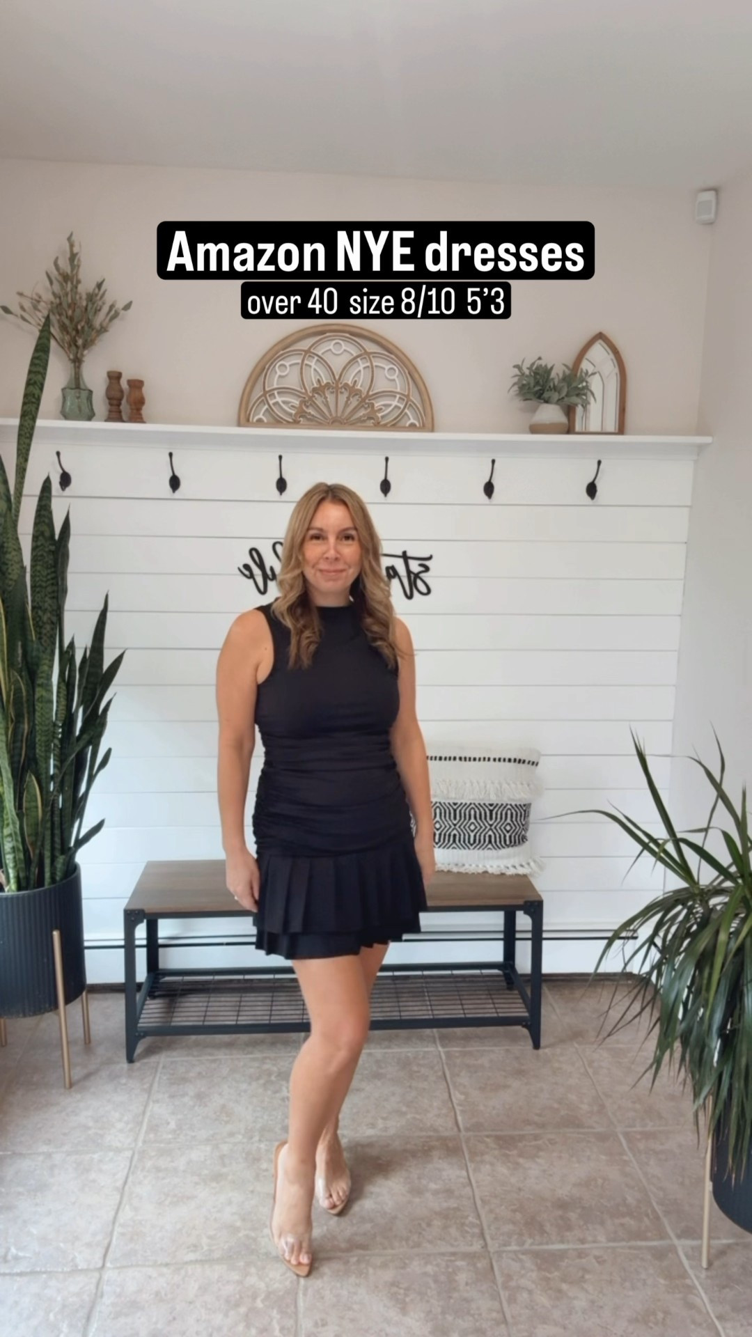 Amazon last minute New Year’s Eve dresses. I’m wearing a large in the black dress but would def size down and a medium in all others, bows heels are cute for holiday parties 

#LTKFindsUnder50 #LTKHoliday #LTKOver40