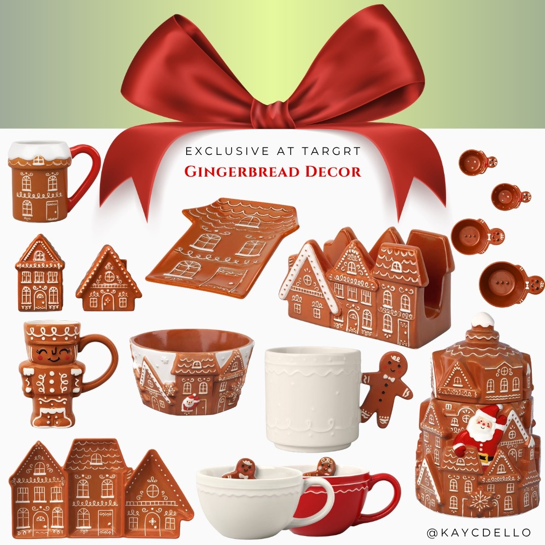✨ The sweetest drop at Target! 🍪
Bring home the exclusive Gingerbread collection — from cozy mugs to cookie jars and everything in between. Perfect for holiday baking, gifting, or making your kitchen smell like sugar and spice. 🏠🎄

#TargetFinds #LTKHoliday #TargetHoliday #LTKHome #Kaycdello #LTKGiftGuide

#LTKCyberWeek #LTKGiftGuide #LTKHoliday