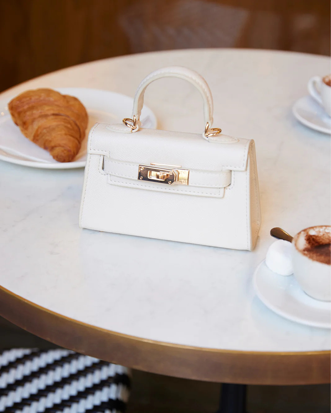 HARIETTE MINI HANDLE BAG - BONE SAFFIANO - Handbags - Billini | Billini AU