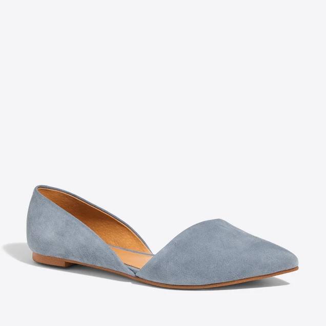 Zoe suede d'Orsay flats | J.Crew Factory