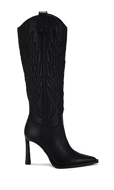 Steve Madden Kinzee Boot in Black Leather from Revolve.com | Revolve Clothing (Global)