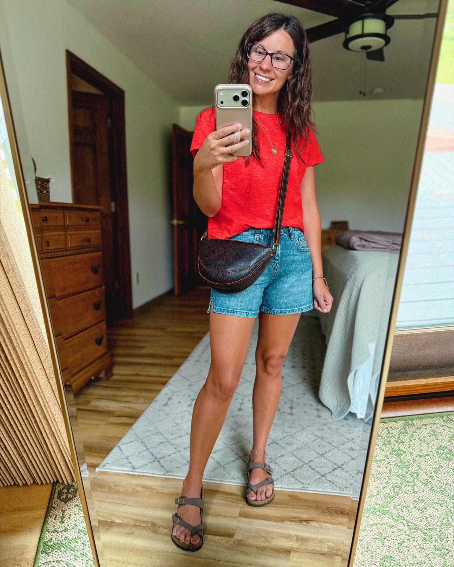 Xs in my tee and 00 in my denim shorts (medium wash). My Birkenstock sandals are size 36.

#LTKPetite #LTKgrwm #LTKootd
