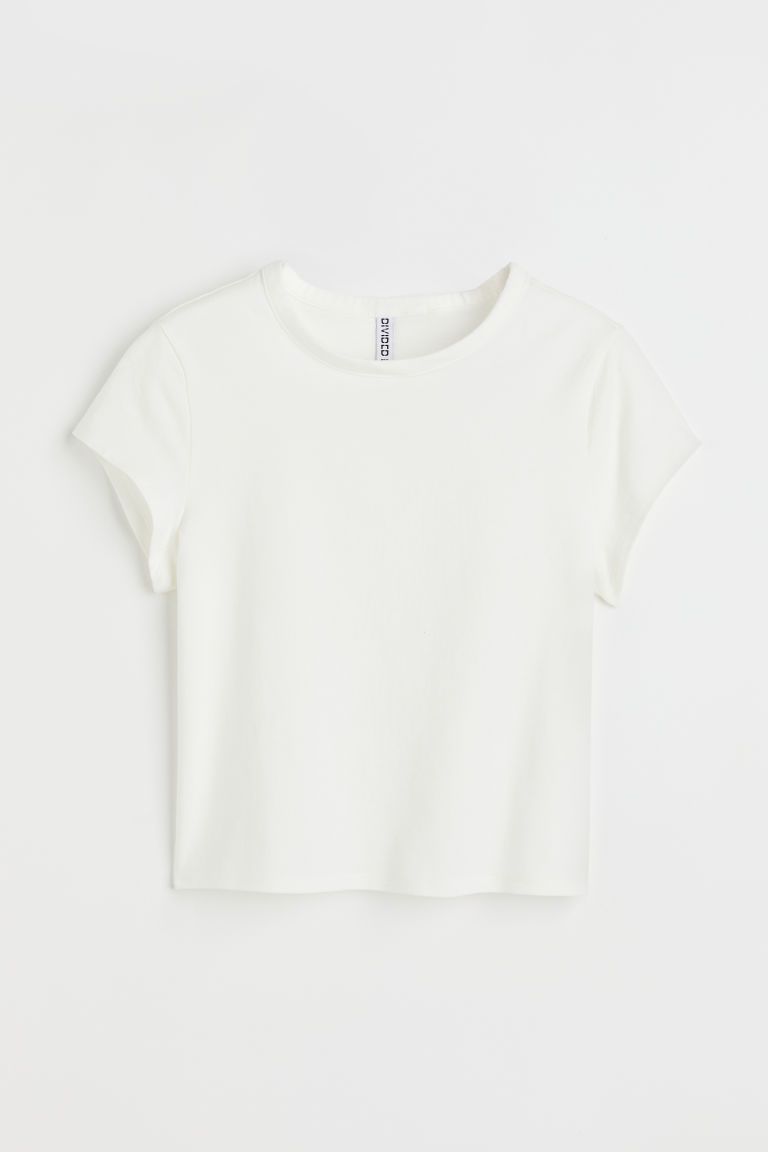 H & M - Cotton Jersey T-shirt - White | H&M (US + CA)