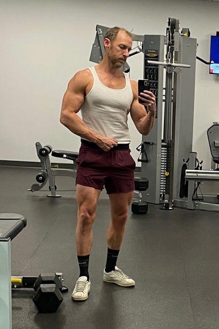 Simple Hanes Tanks have the best fit.  I buy in bulk and use for the gym.  New shorts as well.  High quality from Ten Thousand.

#LTKmens #LTKover40 #LTKfitness