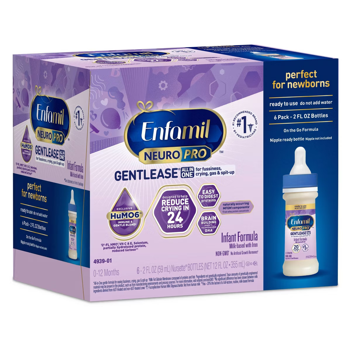 Enfamil NeuroPro GentleEase Ready to Use Infant Formula Bottles - 2 fl oz Each/6ct | Target