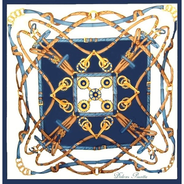 Dolores Piscotta Women's Multicolor Silk Printed Scarf | Bed Bath & Beyond