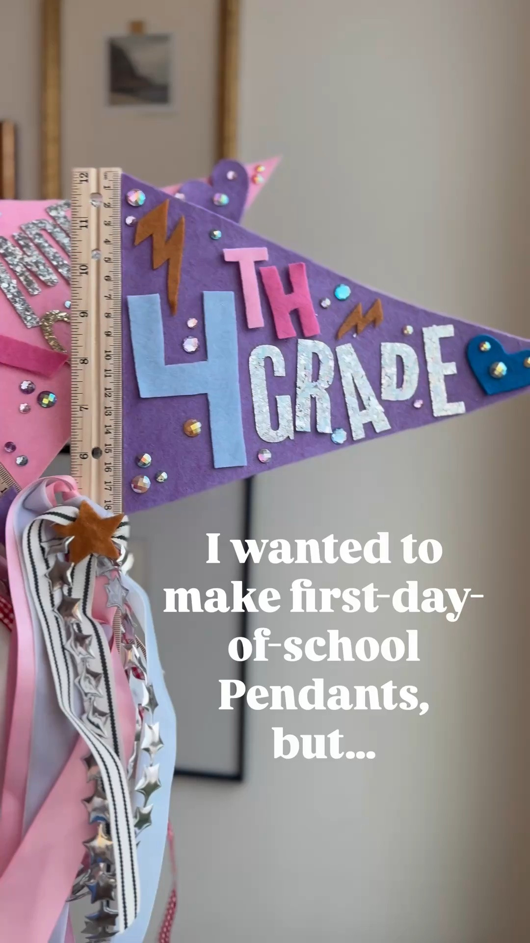 LTK caption

The back-to-school DIY I’ll only have to make ONCE! 🎒✏️🤍

I wanted cute first-day-of-school photo props that felt special but could be reused every year, so I made these DIY felt school pennants with removable Velcro numbers! Just swap the number out for each new grade and you’re set. 🙌🏼

Such a fun back-to-school craft, first-day-of-school tradition, and DIY photo prop for kids—and my kids got to help choose the colors and details!

I linked everything I used to make these in my LTK, including the felt, letters, embellishments, ribbon, and Velcro.

Save this for your back-to-school DIYs + first-day-of-school picture ideas! 🎒✨

#BackToSchool #BackToSchoolDIY #FirstDayOfSchool #DIYProjects #KidsCrafts #SchoolPhotoIdeas #BackToSchoolIdeas #DIYPhotoProps #FeltDIY #MomDIY

#LTKmomlife #LTKKids #LTKHome
