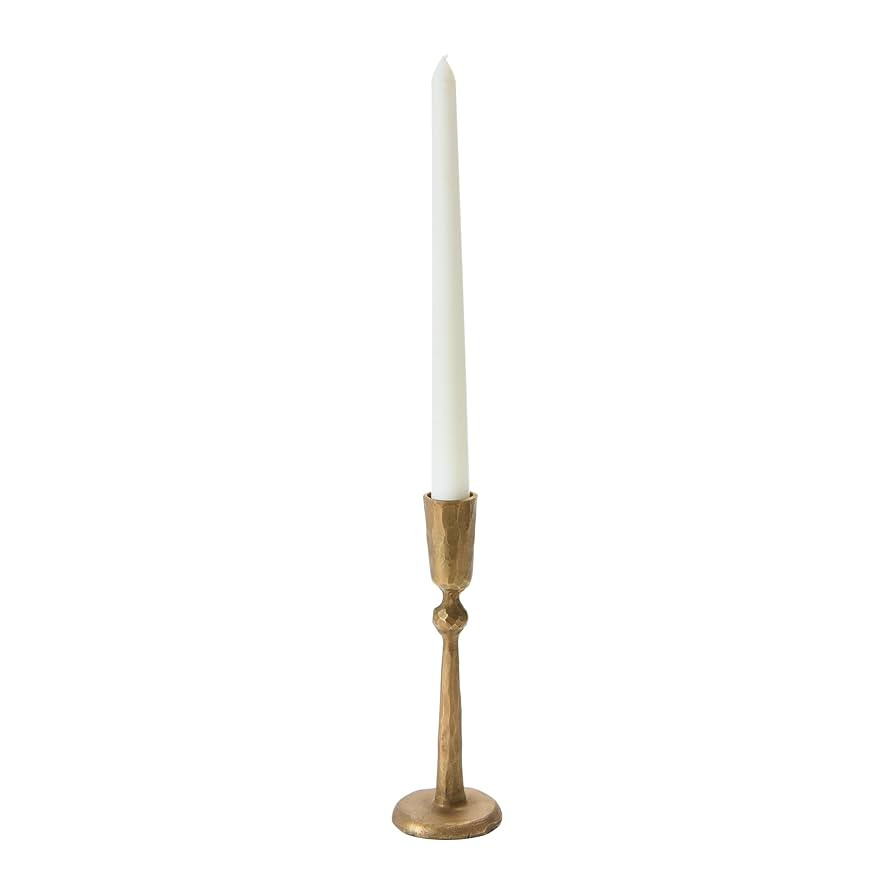 Creative Co-Op Hand-Forged Metal Taper, Antique Brass Finish Candle Holder | Amazon (US)