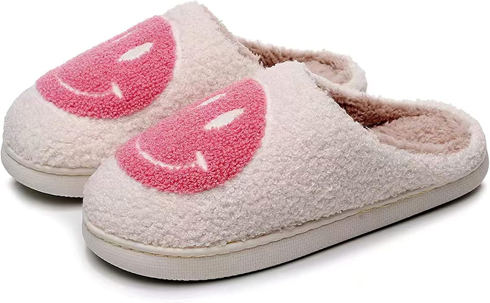 kissxiaoya Smile Face Slippers for Women Men, Retro Soft Plush Lightweight Smile Face House Slipp... | Amazon (US)