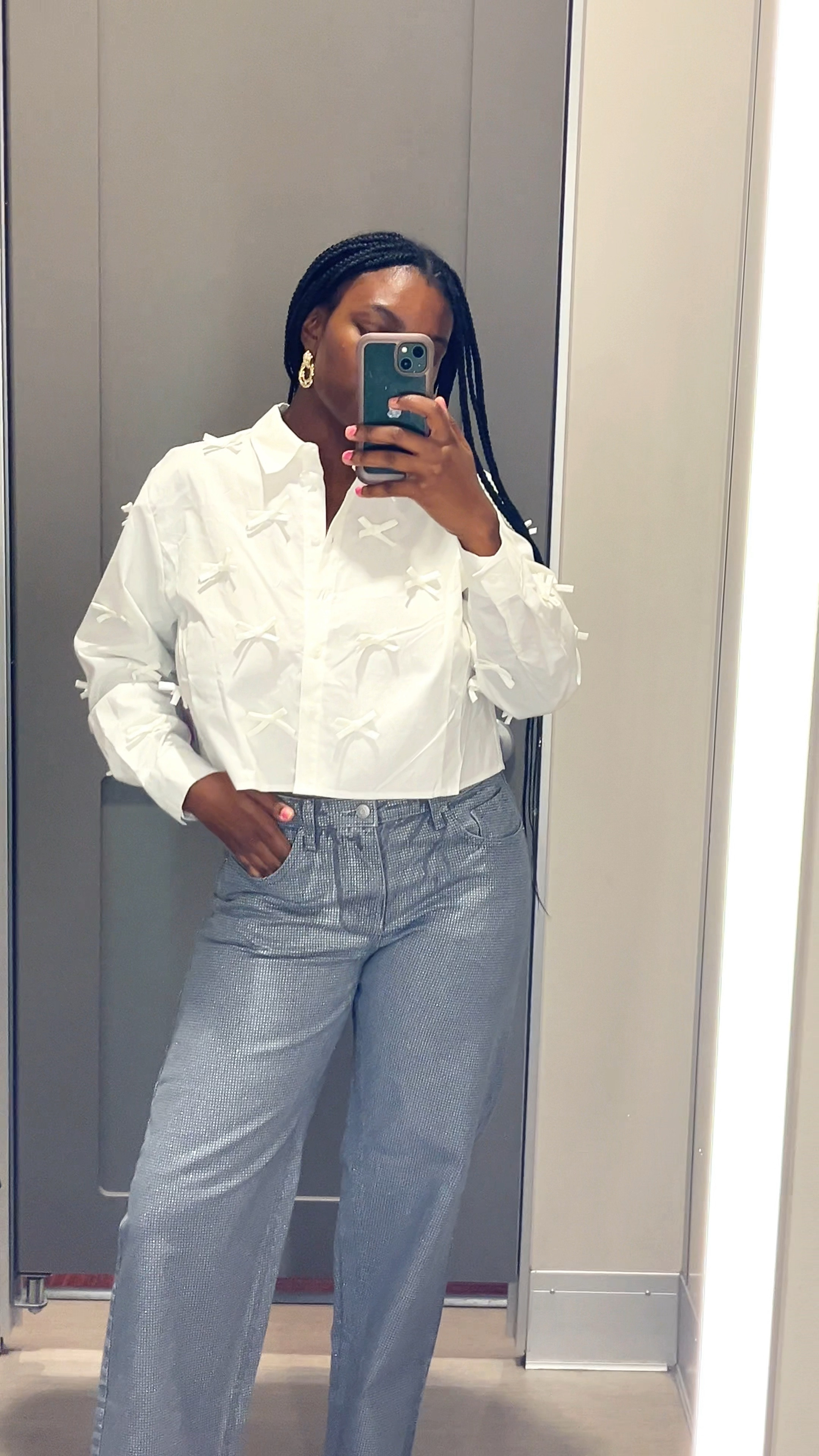 On sale for Cyber Monday! Wearing a Large in the target bow top and size 8 in the sequin jeans ! Under $50 outfit 

#LTKHoliday #LTKSaleAlert #LTKCyberWeek